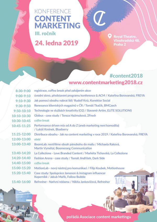 Konference content marketing 24 1 2019 program