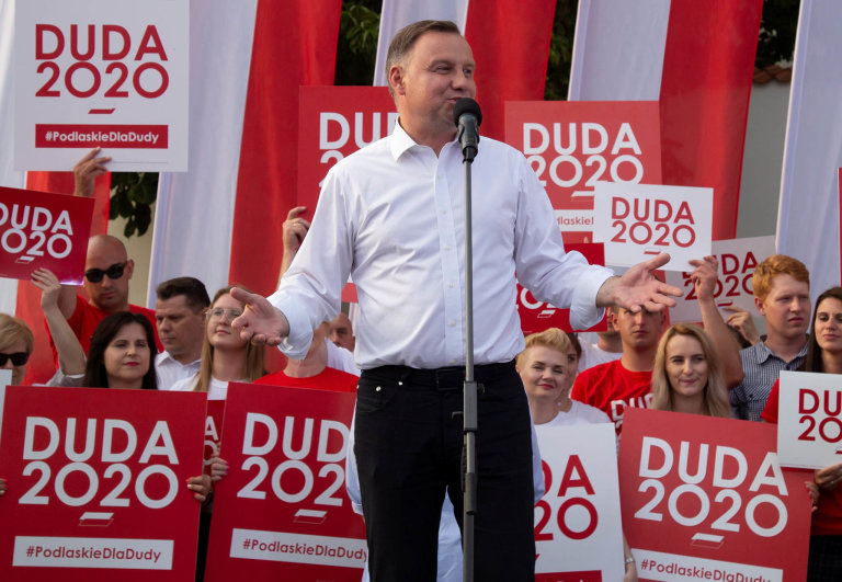 Obhájce. Dosavadní prezident Andrzej Duda vytáhne ve snaze o znovuzvolení americkou kartu.