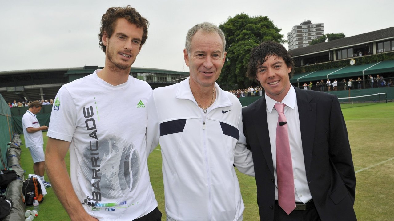 Andy Murray, John McEnroe a Rory McIlroy.