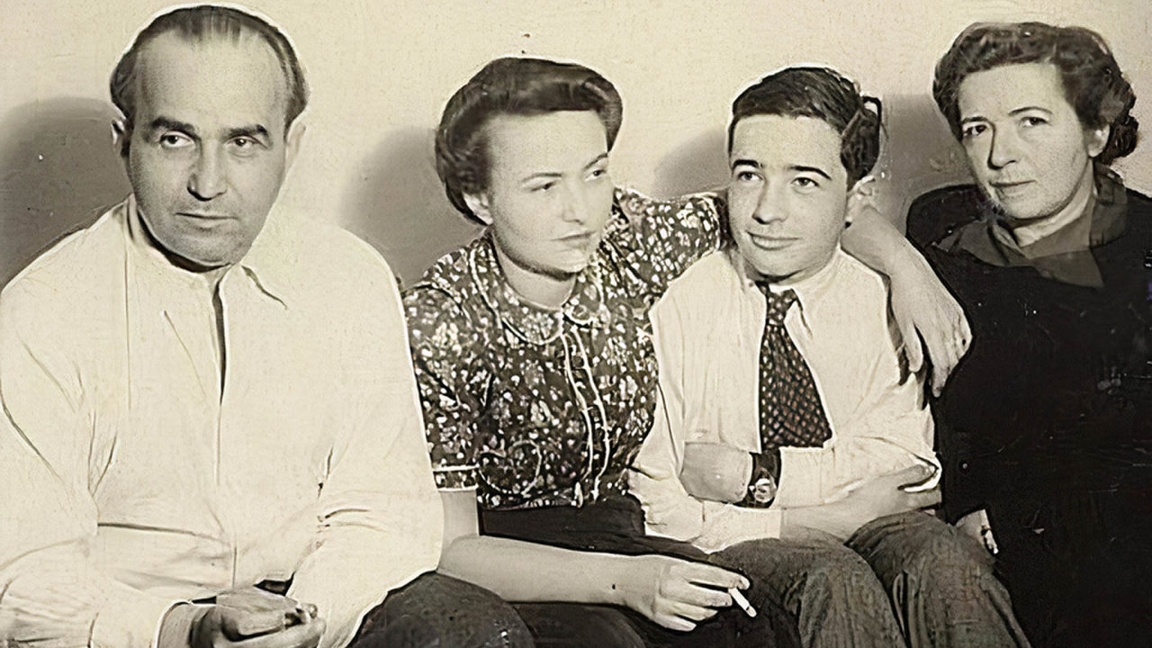 Rodina Lagusových na snímku z 50. let: tatínek Guido, dcera Sonja, syn Saša (Charles) a maminka Líza.