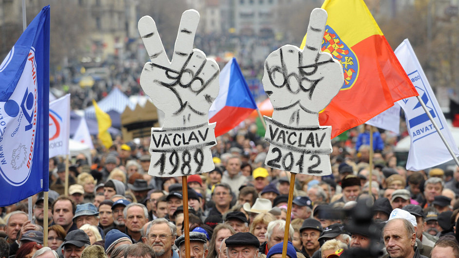 Demonstrace na Václavském námìstí