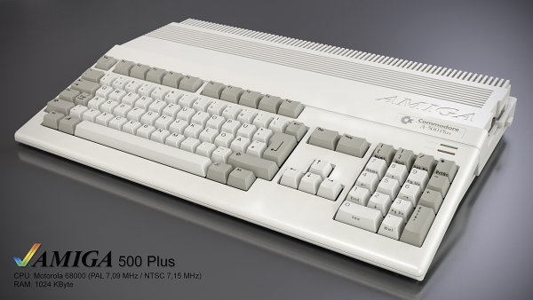Amiga 500 Plus vyr&aacute;b�n&aacute; spole�nost&iacute; Commodore v roce 1992