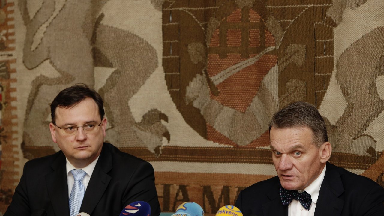 Premiér Petr Neèas (ODS) a primátor Prahy Bohuslav Svoboda (ODS) - ilustraèní foto