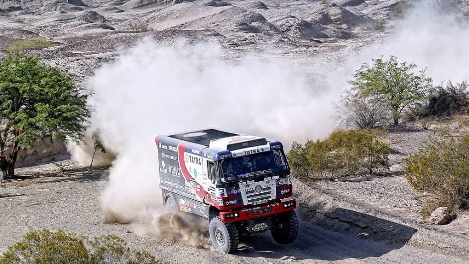 Martin Kolom se svoj Tatrou ve 4. etap Dakaru