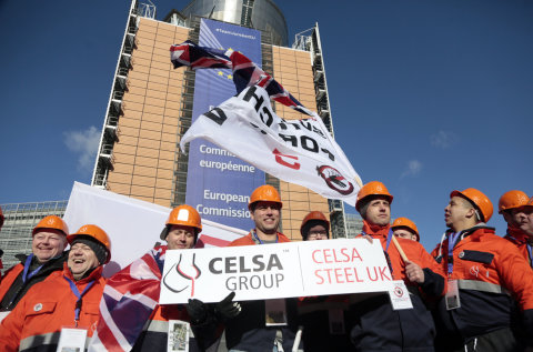 Stávky se zúčastnila i britská ocelárna Celsa Group.
