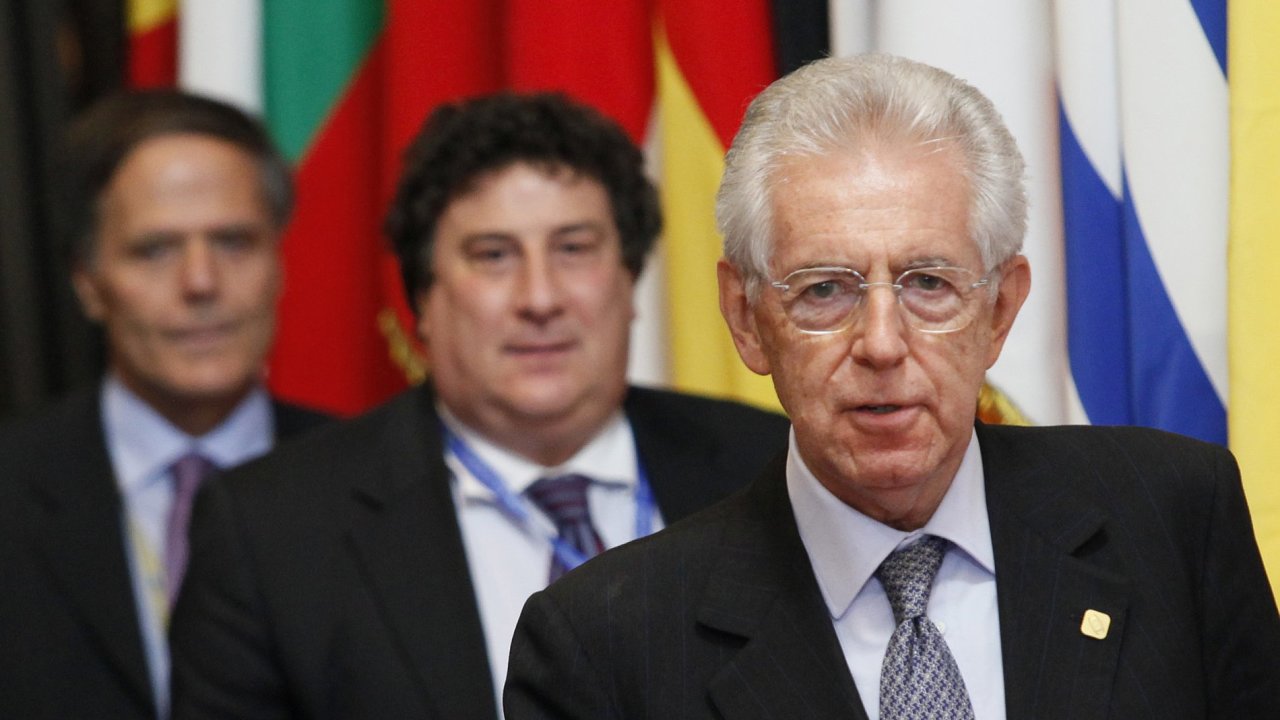 Italsk premir Mario Monti - podle nmeckch list vtz nonho summitu EU