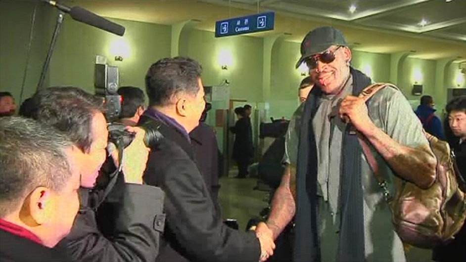 Dennise Rodmana po pletu vtaj zstupci severokorejskho olympijskho vboru
