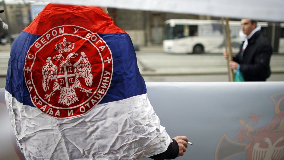 Srbsk protest proti EU