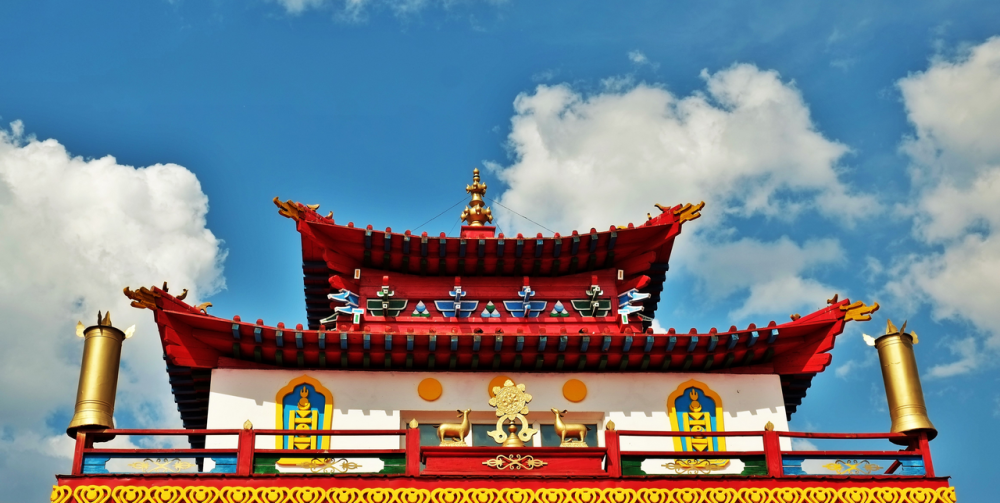 Buddhistický klášter ve městě Darchan, Mongolsko
