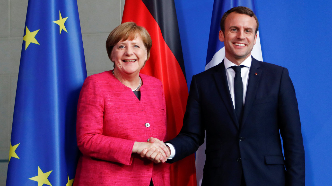 Angela Merkelov a Emmanuel Macron.
