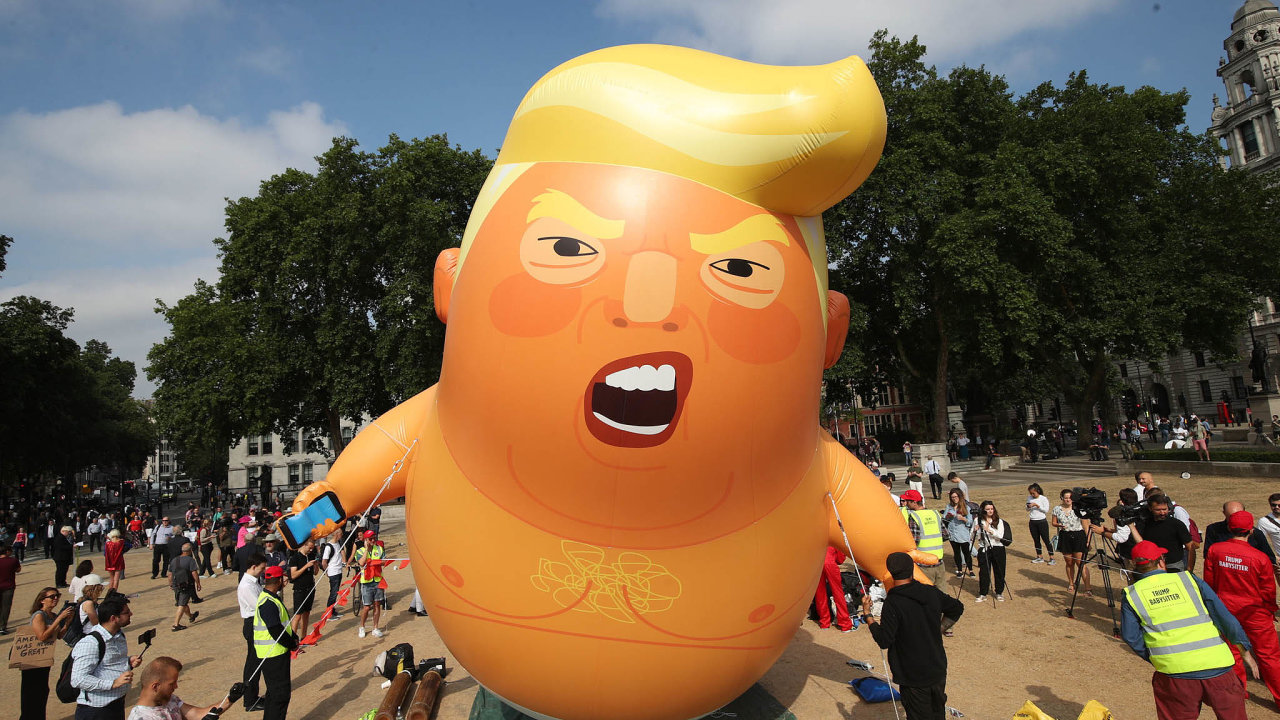 Nafukovac karikatura Donalda Trumpa bude zaazena dosbrky Muzea Londna.