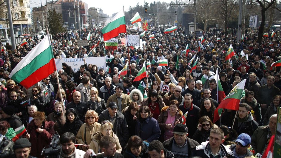 V Bulharsku proti vld demonstrovaly tisce lid.