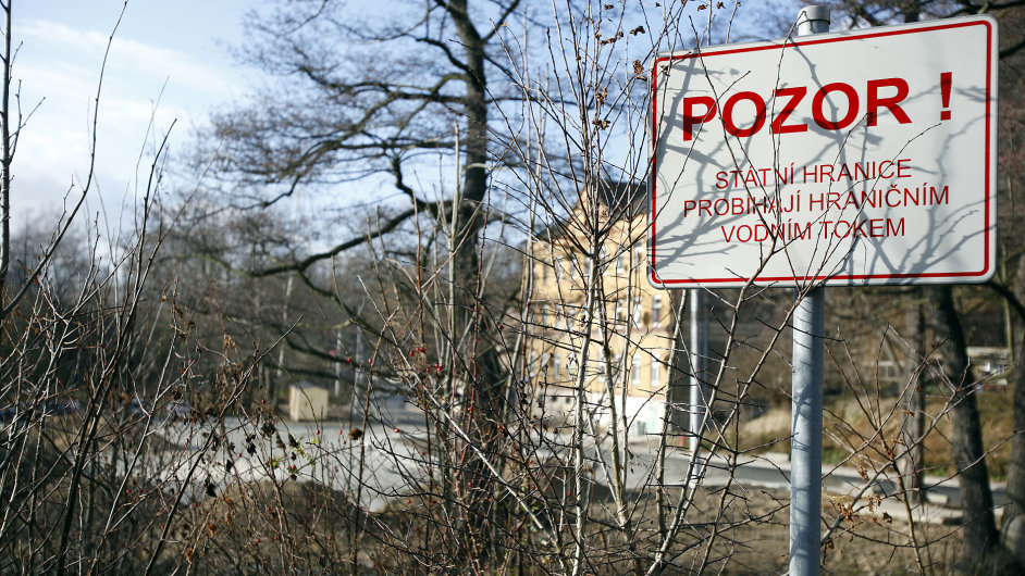 Hranice u Hemanic na esko-polskm pomez, ilustran foto