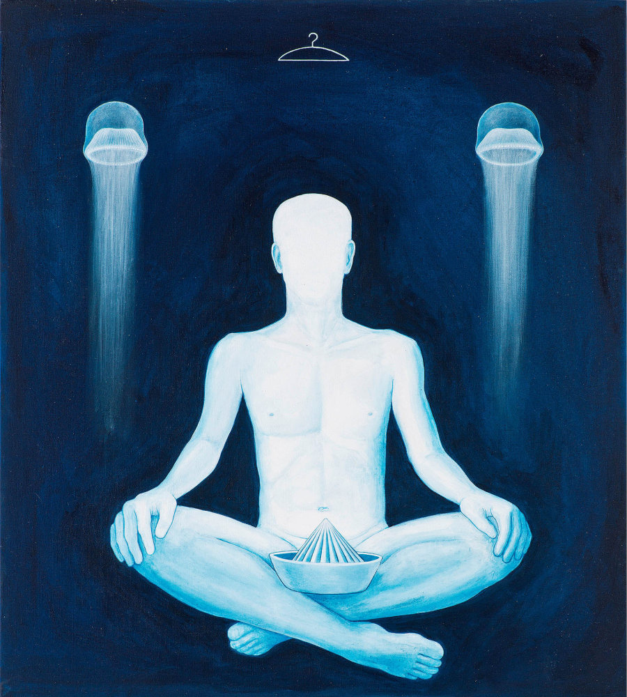 Meditace, 2017, akryl, plátno, 100 × 80 cm
