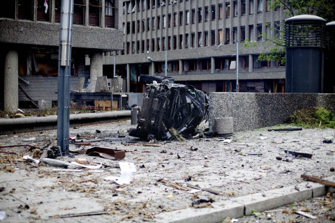 Výbuch v norské metropoli Oslo