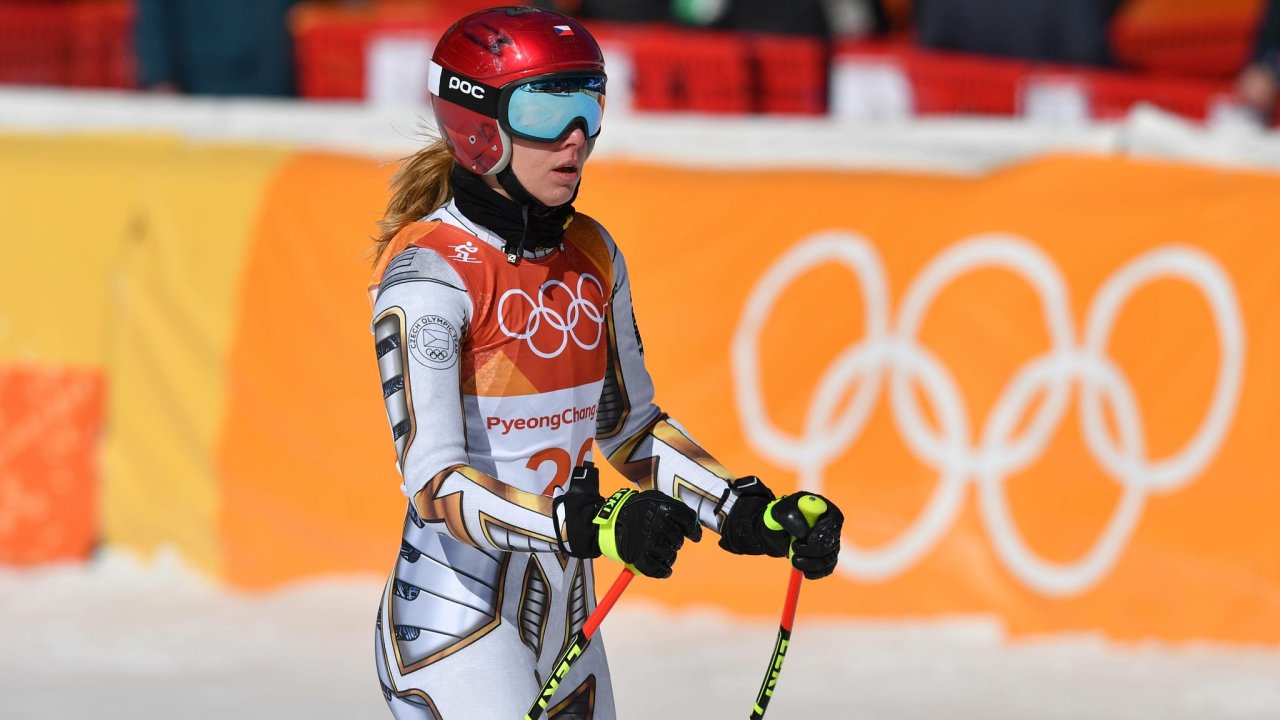 Pøi dojezdu do cíle olympijského Super‑G v roce 2018 Ester Ledecká dlouho nevìøila, že se èasomíra nezasekla.