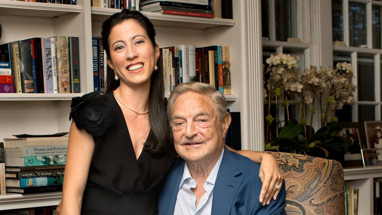 George Soros a jeho ena Tamiko Boltonov