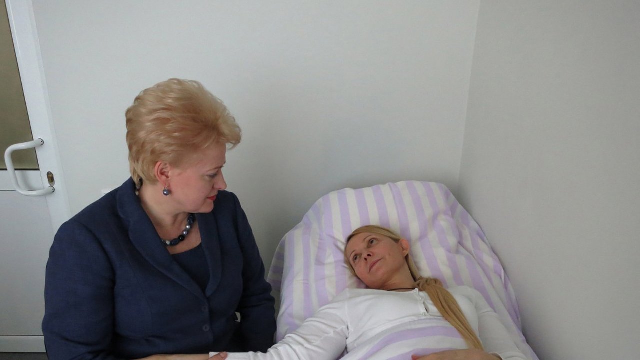 Litevsk prezidentka Dalia Grybauskaitov a Julija Tymoenkov