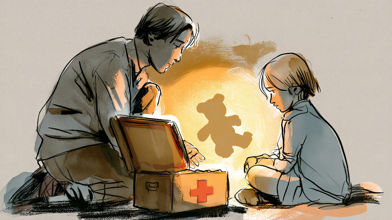 t�ma, Prvn� pomoc du�i, ilustrace