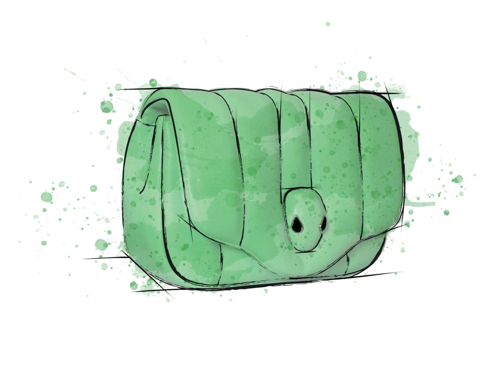 Krajta zelená se stala inspirací pro návrhářku Yoon, když chystala pro Bvlgari novou kolekci kabelek Serpenti nazvanou Serpenti Through the Eyes of Ambush.