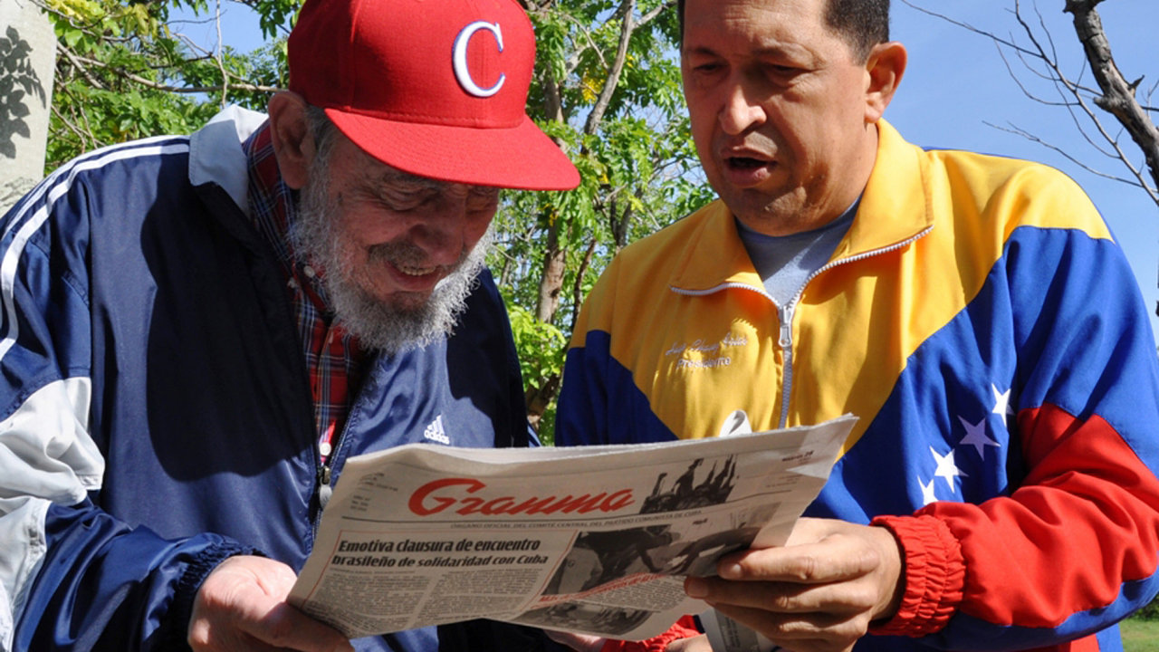 Hugo Chvez navtvil Fidela Castra