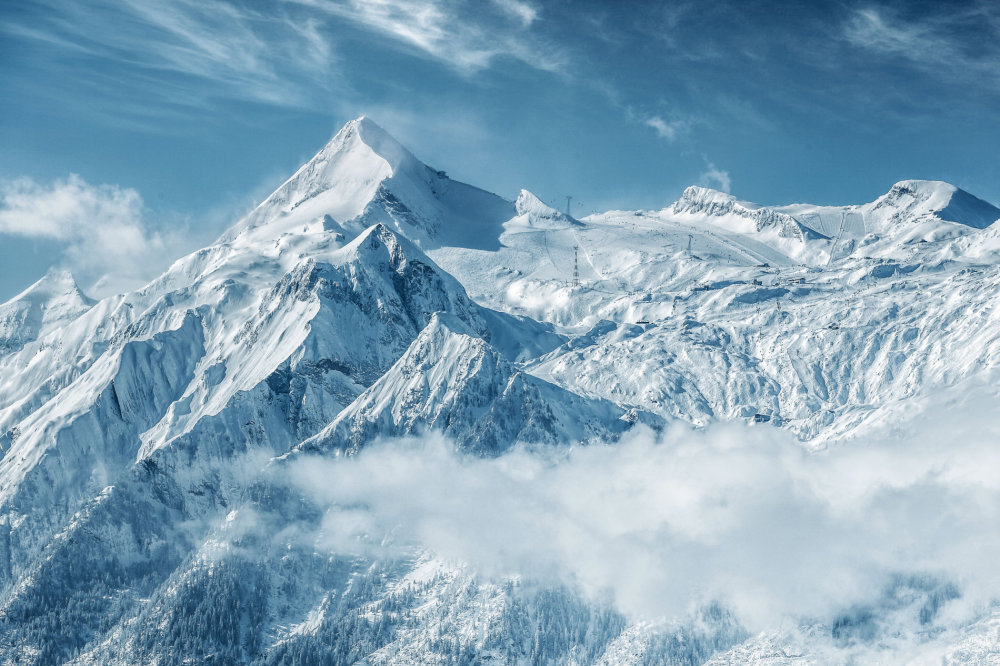 Salcburská zima Ledovec Kitzsteinhorn