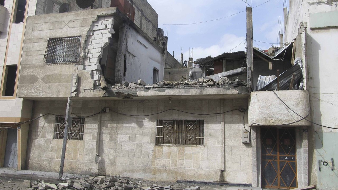 Znien dm v syrskm mst Homs