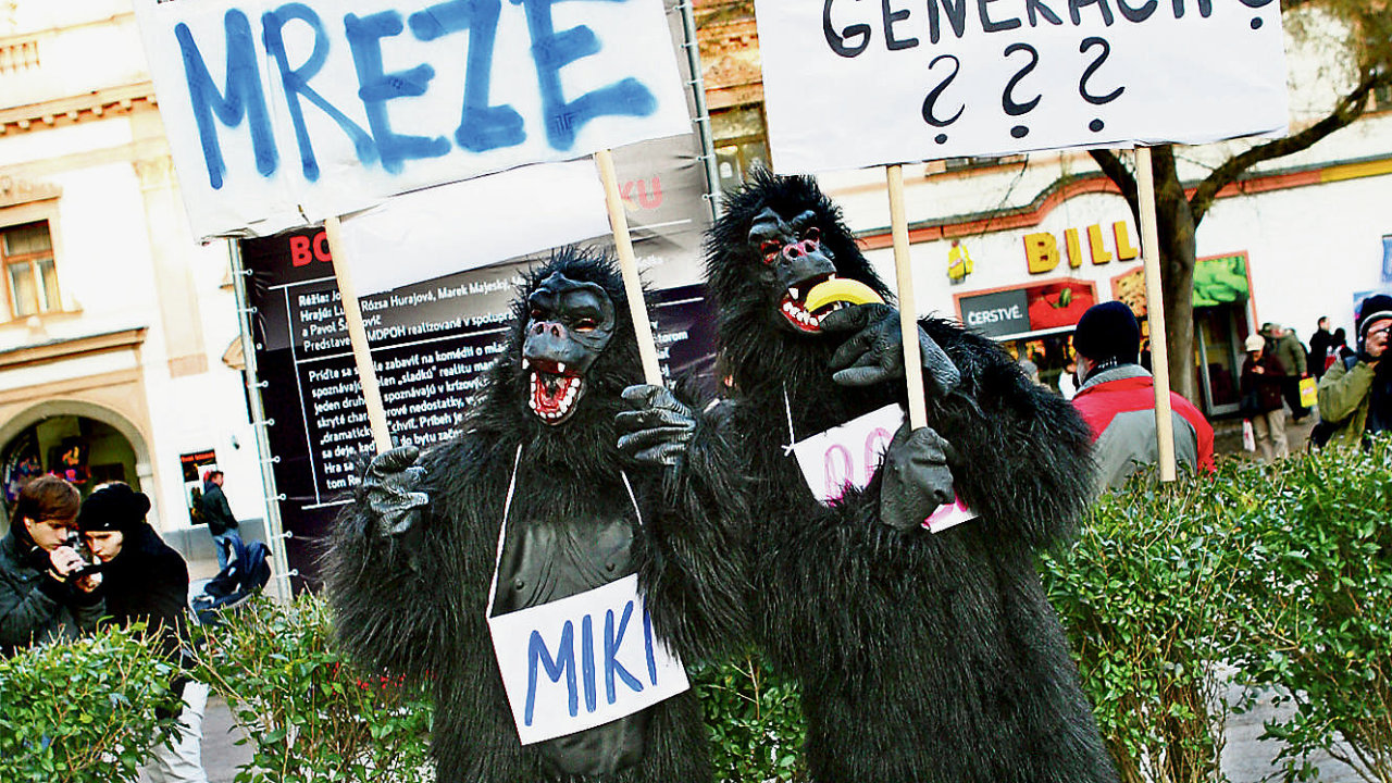 Protesty kvli kauze Gorila