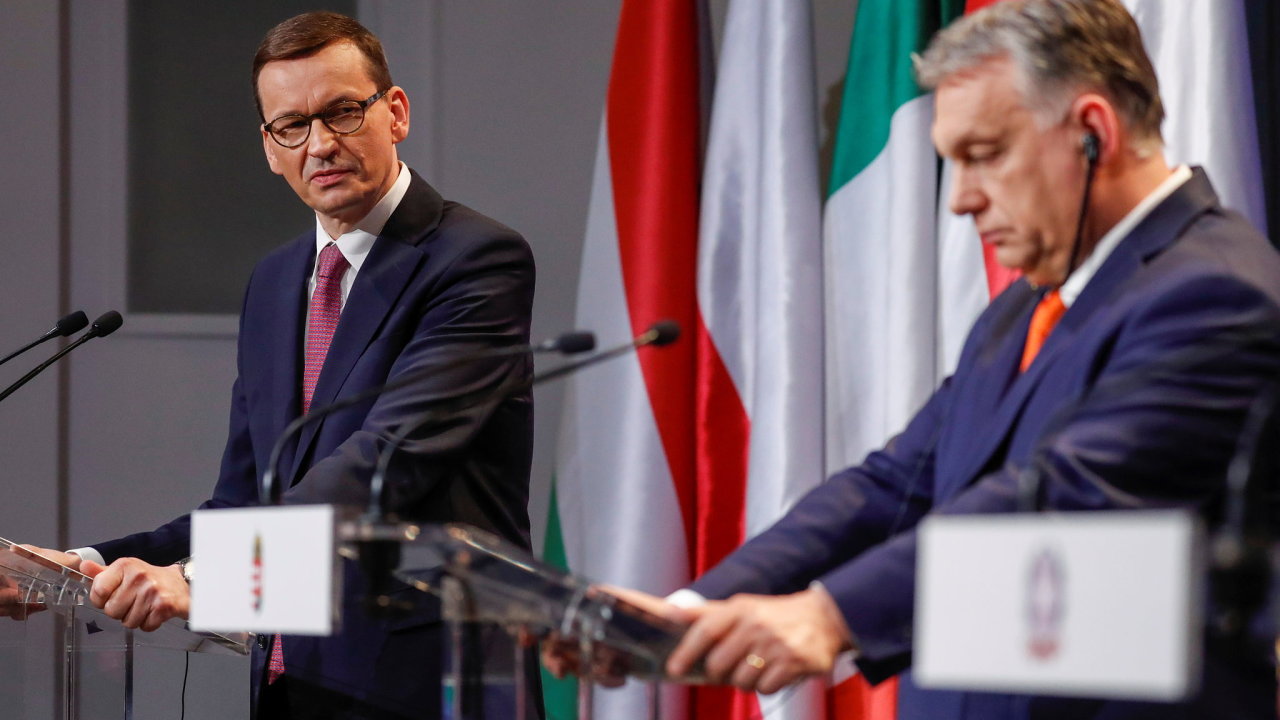 Polský a maïarský premiér, zástupci zemí, které v posledních letech využívají veto v EU.