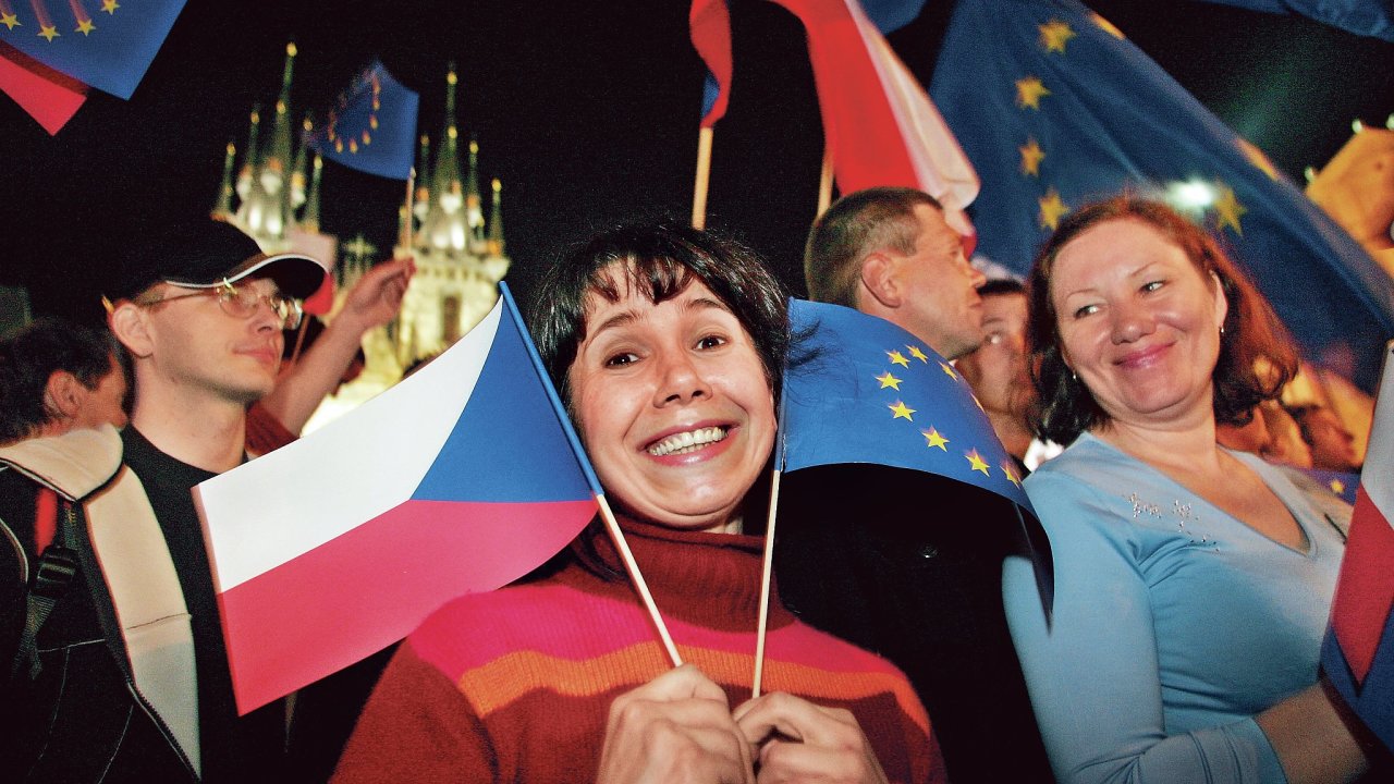 1. 5. 2004, Praha vstup R do EU.
