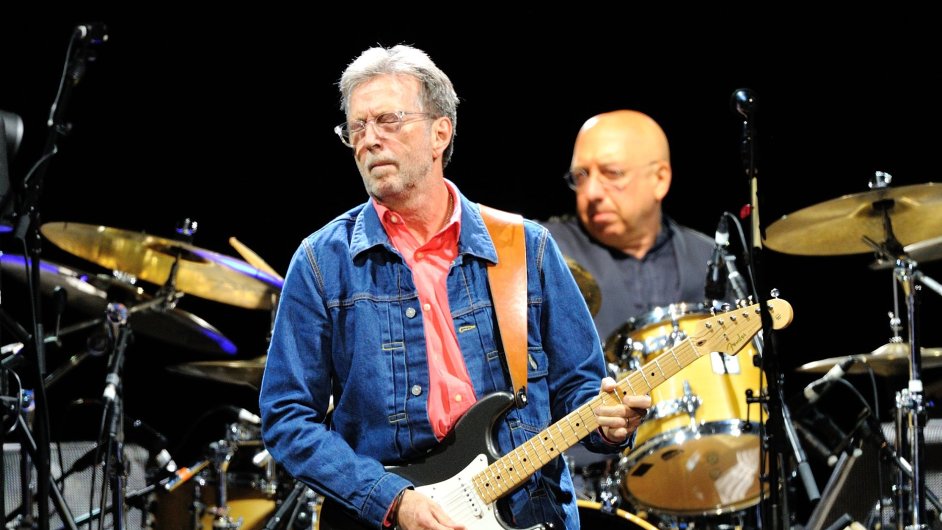 Eric Clapton na snmku z koncertu v nmeckm Mannheimu v lt 2014.