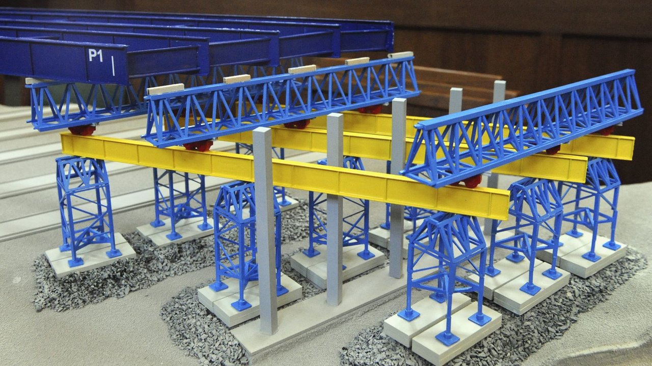 Model opravovanho mostu ve Studnce
