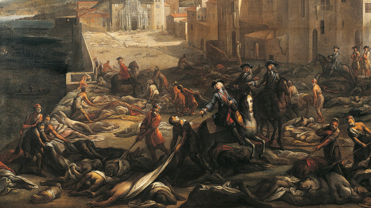 Mor v Marseille v roce 1721. Michel Serre (1658-1733)