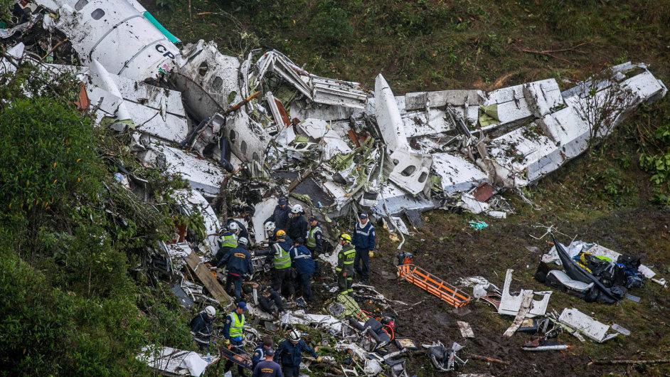 Letadlo sfotbalisty brazilskho tmu Chapecoense se ztilo vKolumbii koncem listopadu.
