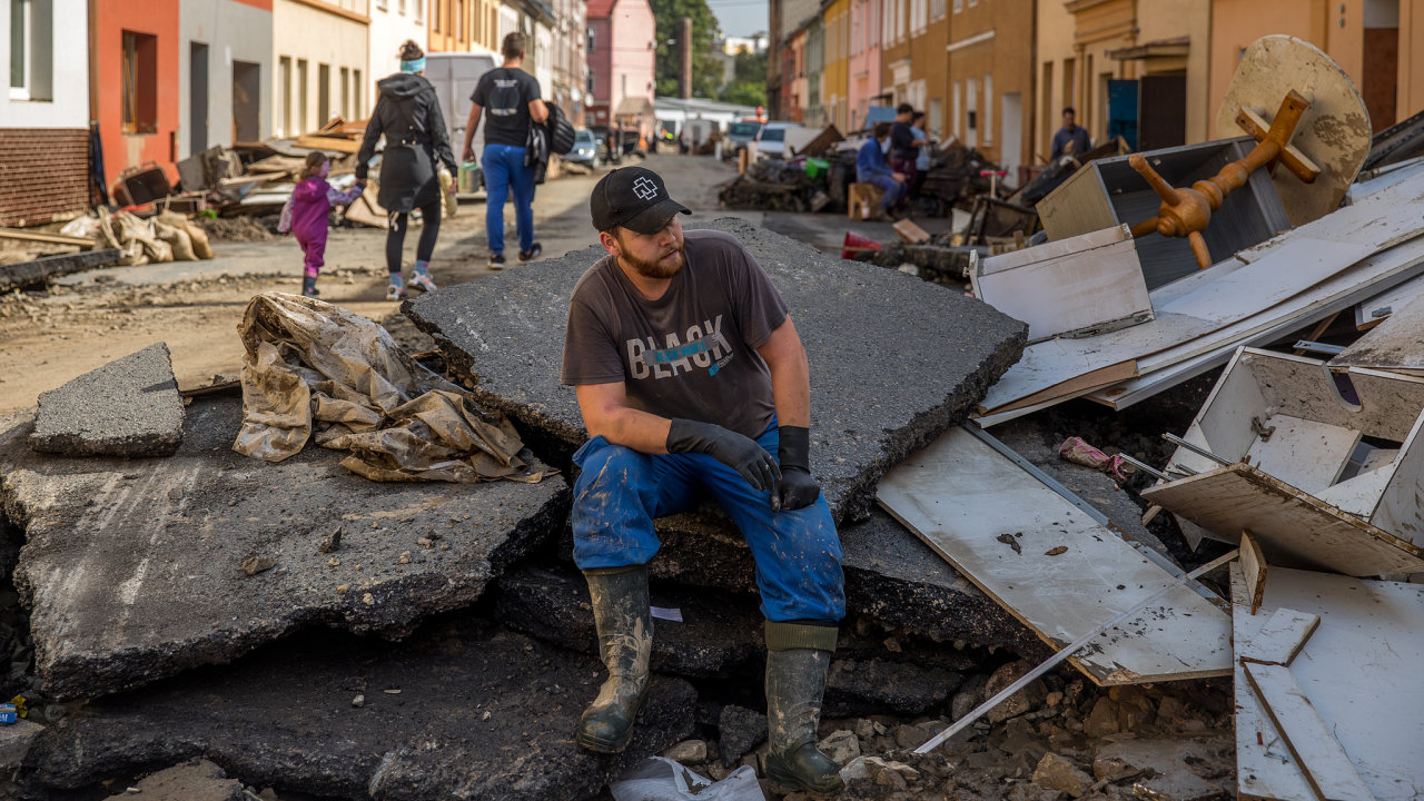 klid po katastroflnch povodnch v Krnov, Krnov, 17. 9. 2024.