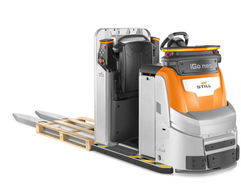 Verze pro průmyslové palety umožňují v autonomním provozu přepravu nákladových jednotek šířky 1 000 milimetrů.