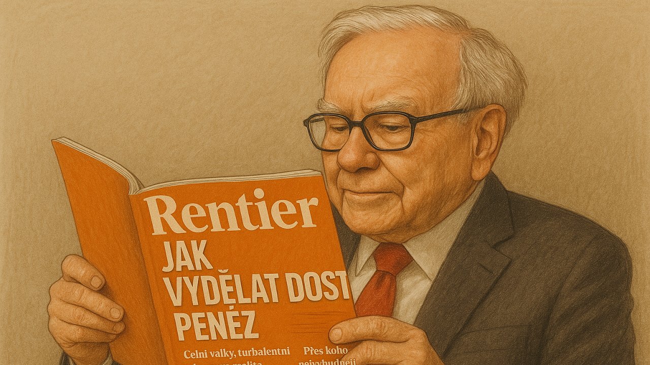Warren Buffett te nov vydn Rentira  ilustrace ChatGPT.