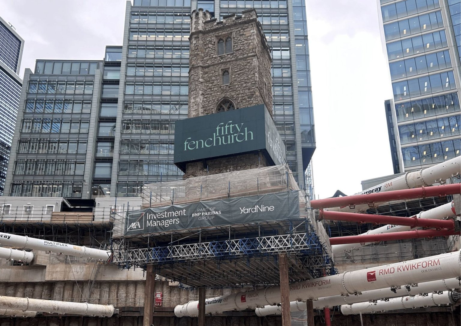 Kosteln v Tower of All Hallows Staining, Londn