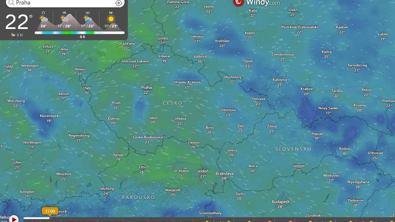Printscreen z aplikace Windy, za n� stoj� Ivo Luka�ovi�.