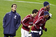 Fabio Capello na trninku anglick reprezentace. 