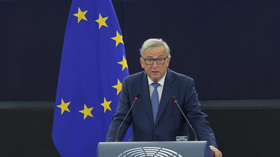 Jean-Claude Juncker pi svm tradinm projevu o Stavu Unie.