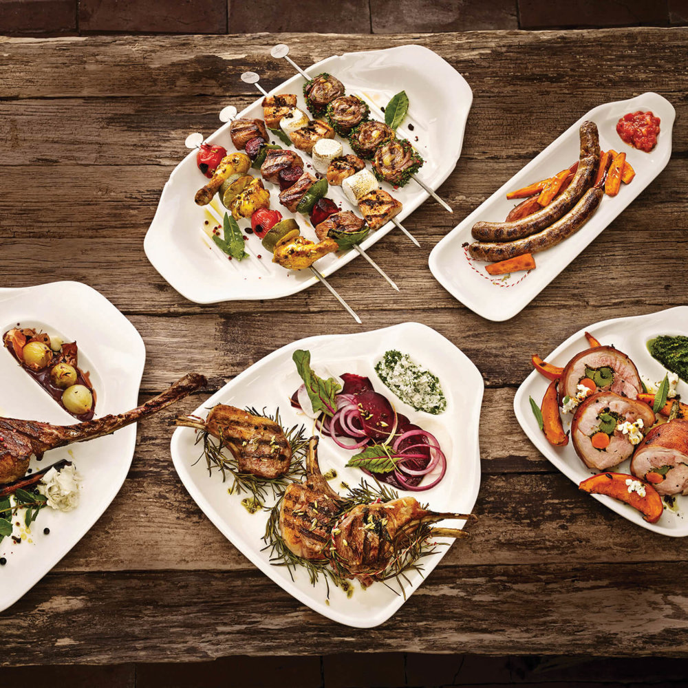 Firma Villeroy & Boch připravila na grilování bílou porcelánovou kolekci BBQ Passion.