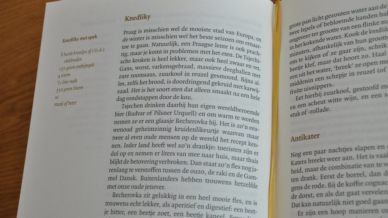 Recept na knedlky se pekem v holandtin (autorkou knihy je Sylvia Witteman)